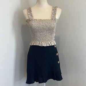 3 Button Tiered Ruffle Skirt by Cotton Candy